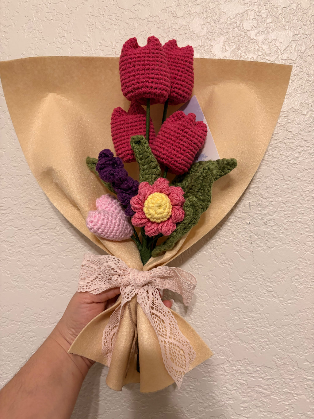 BOUQUET TULIPAN (ROSA)FUCSIA CROCHET