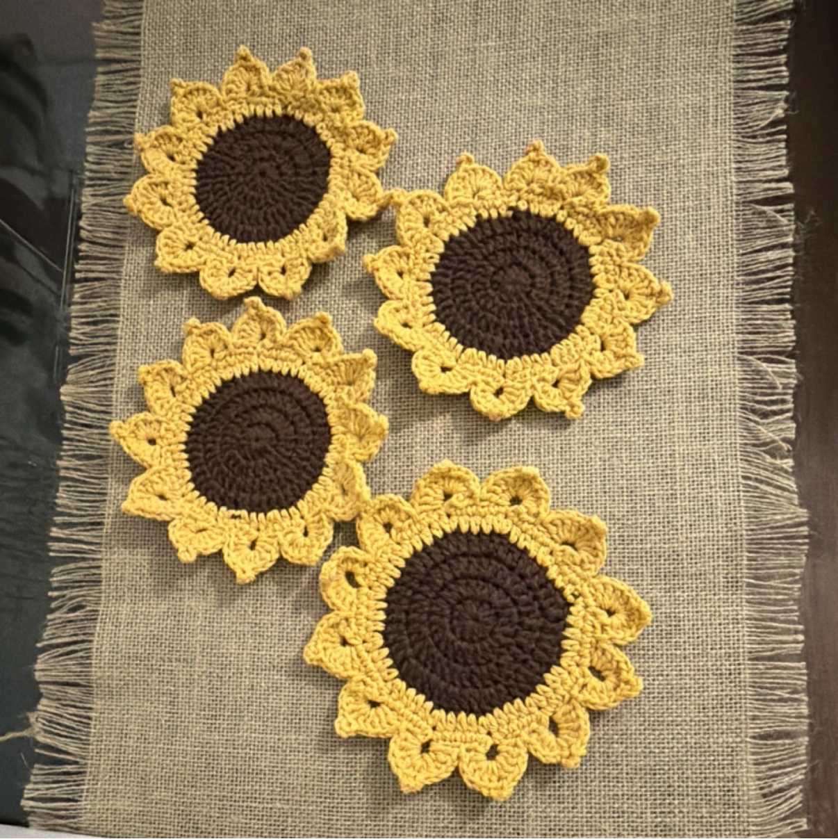 PORTA TAZA GIRASOL/Juego de 4